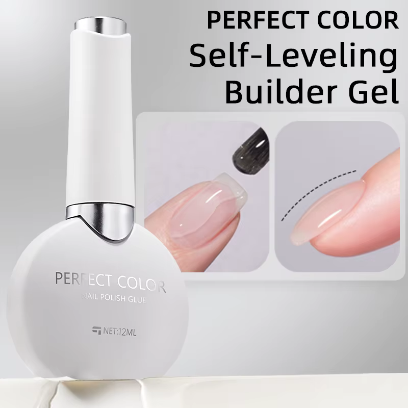 Gel constructeur transparent de couleur parfaite pour vernis à ongles 12 ml Gel fortifiant de formul
