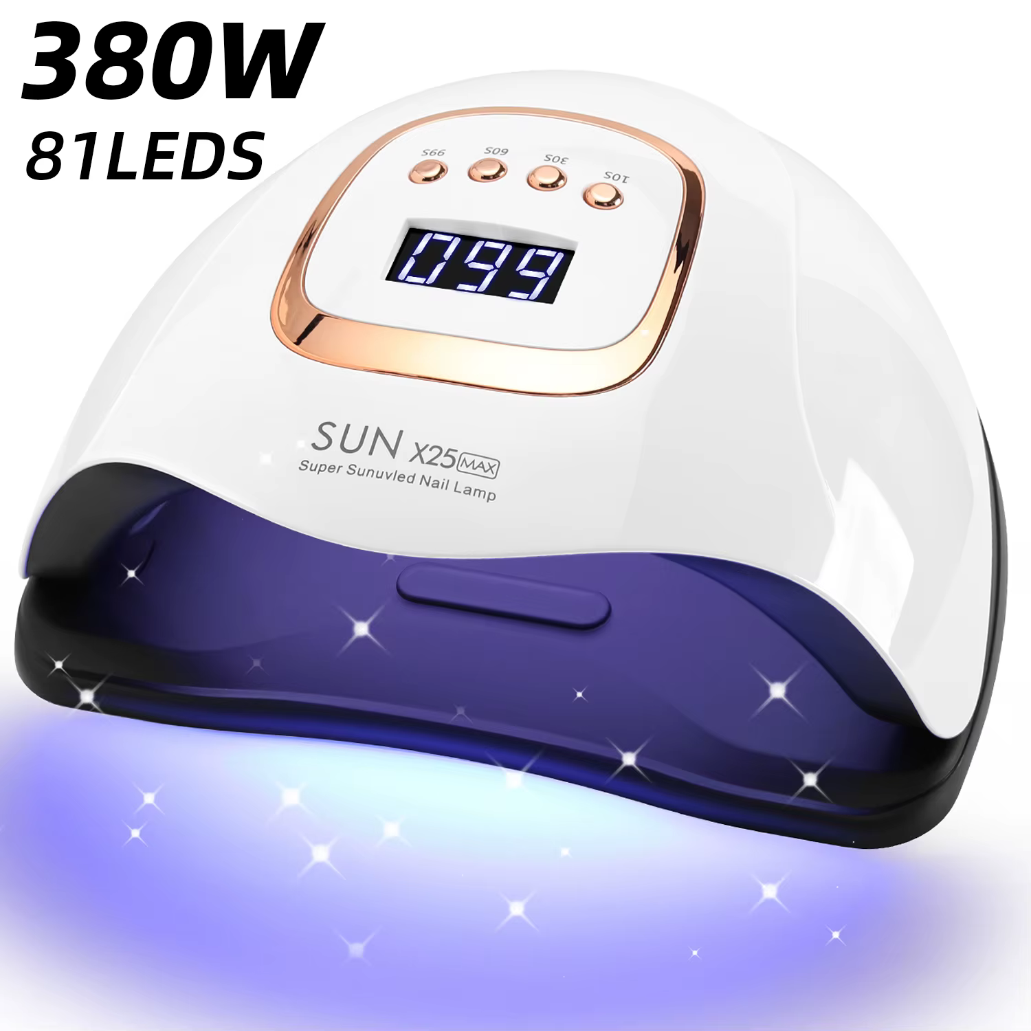 DianaBeauty 380W LED lampe UV sèche pour ongles Gel vernis lampe de séchage avec 4 réglages de minut