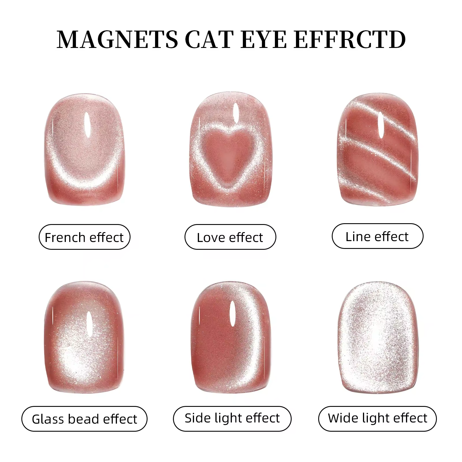 Aimants détachables 3 en 1 pour Nail Art, effet œil de chat, motif serpent, Nail Art français pour b