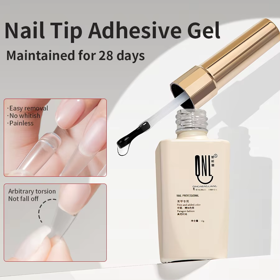 RS NACanon-Faux ongles adhésifs pour nail art, 12g, gel adhésif, imbibé, colle UV, N64.Solid
