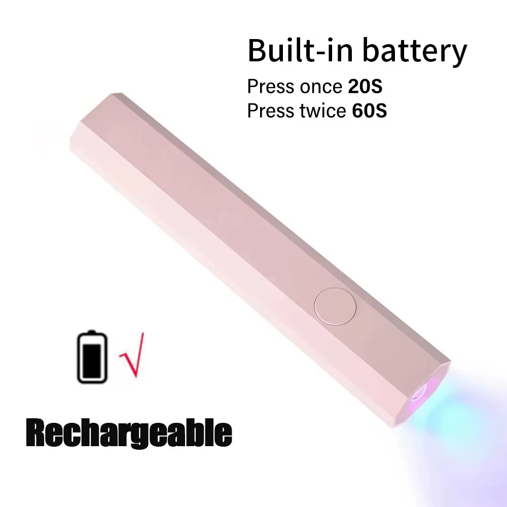 Lampe monogramme portative UV LED pour ongles, pour le durcissement de tous les vernis Gel, Recharge