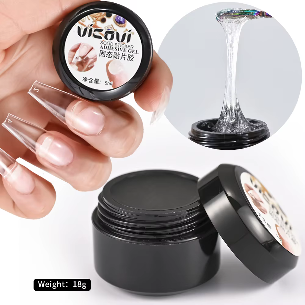 Patch pour ongles solide, 5ML, facile à coller, bâton de modélisation sans floraison, pointes transp