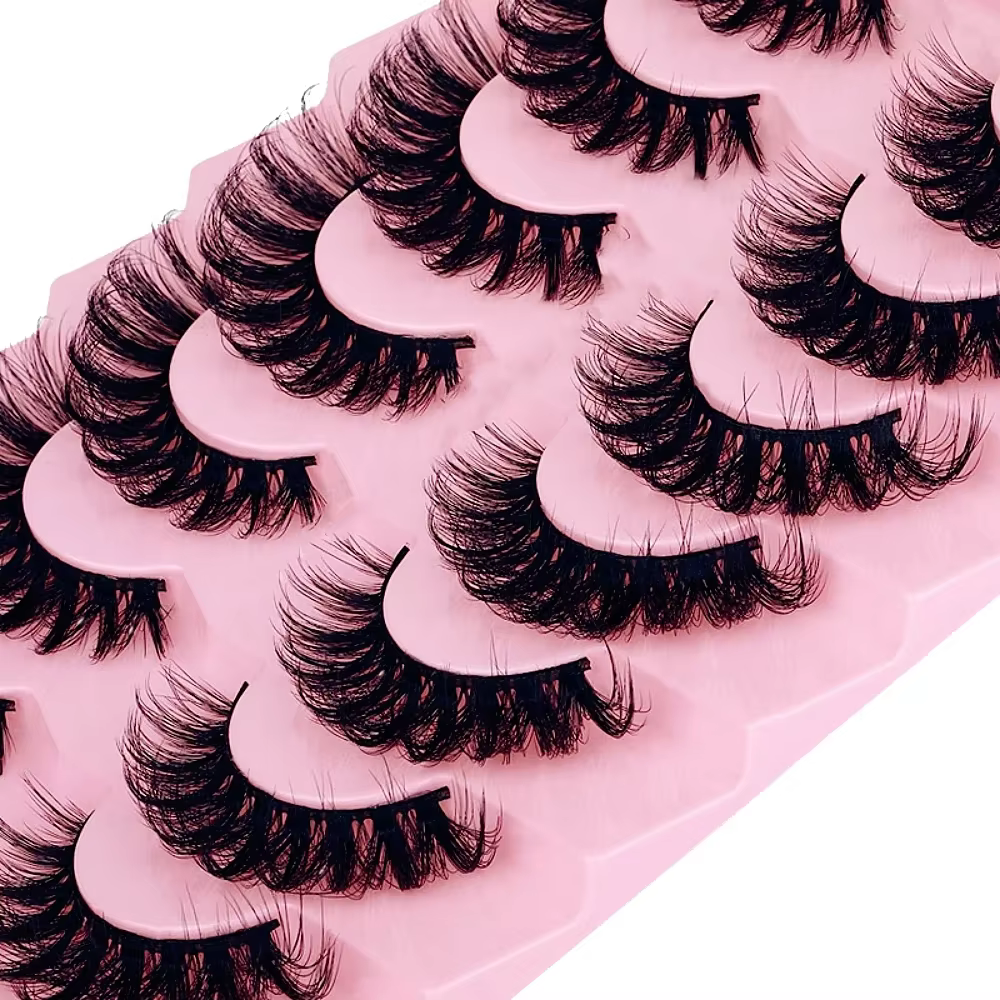 7 paires de faux cils cils vaporeux aspect naturel faux cils oeil de chat Faux vison bande moelleuse