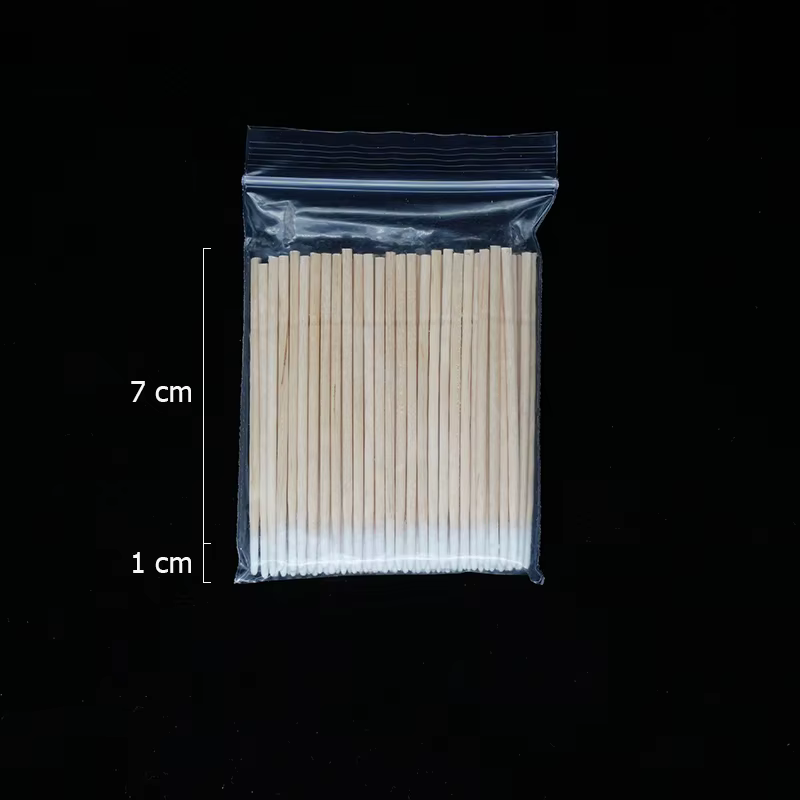300 pièces ongles bois coton-tige bâtons propres dissolvant de vernis à ongles outils d'art tête de