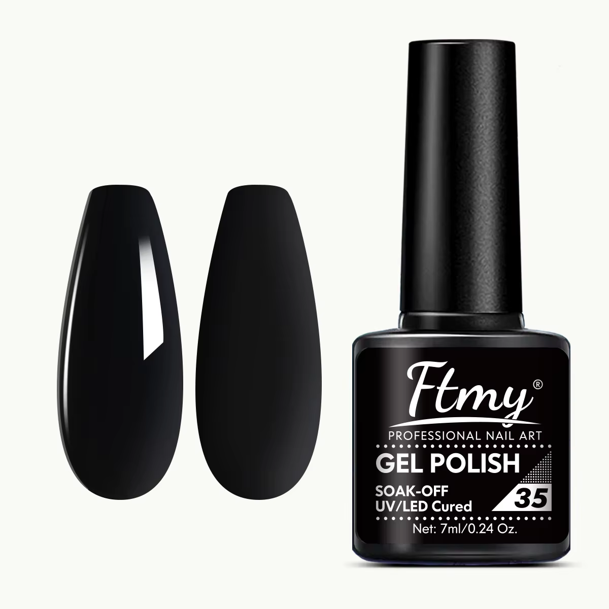 Ensemble de vernis à ongles Gel noir et blanc, vernis à tremper UV/LED hypoallergénique longue durée