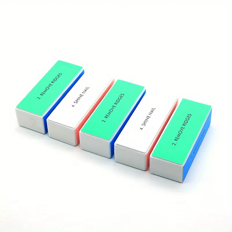 1/3/5 pièces/ensemble bloc tampon à ongles 4 voies bloc de polissage coloré brillant polisseuse lime