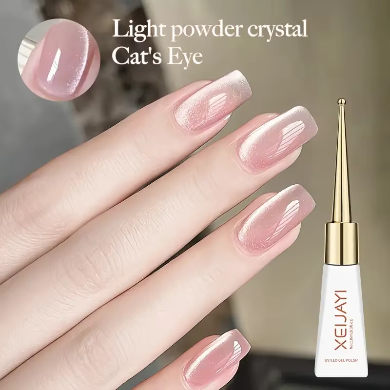 Vernis à ongles Gel œil de chat rose et ensemble d'outils magnétiques 1ja(0.34oz) Gel pour ongles ye