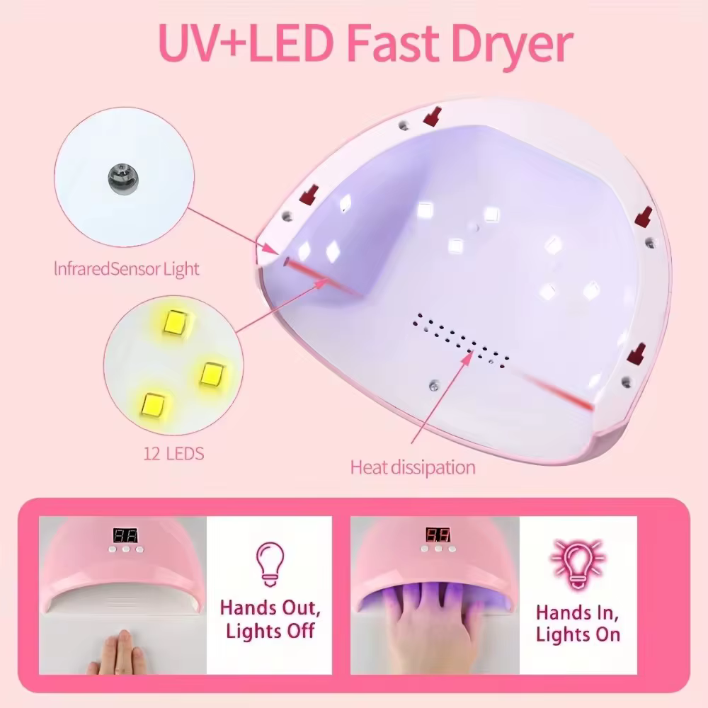 LINMANDA professionnel USB électrique perceuse à ongles Kit de lime de vernis avec UV LED lampe à on