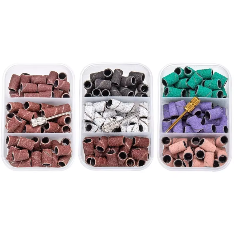 100/50pcs bandes de ponçage zèbre Machine forets à ongles polissage 80 # 150 # 240 # Outils de rem