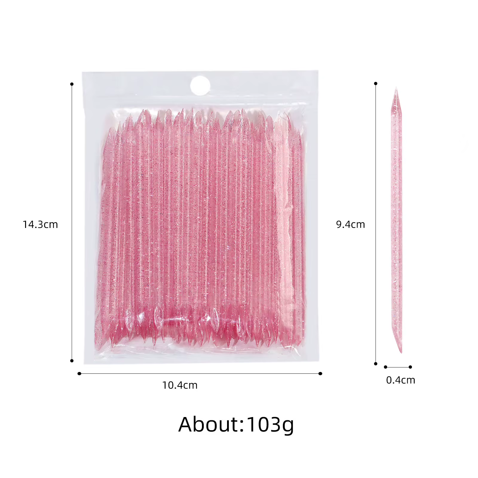Bâton de paillettes en cristal réutilisable, Double extrémité, outil de retrait de cuticules, stylo