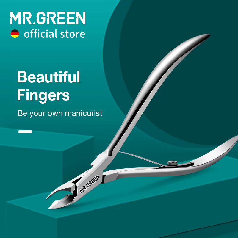 MR.GREEN-Pince à ongles en acier inoxydable, ciseaux de manucure, pince à épiler, tondeuse, dissolva