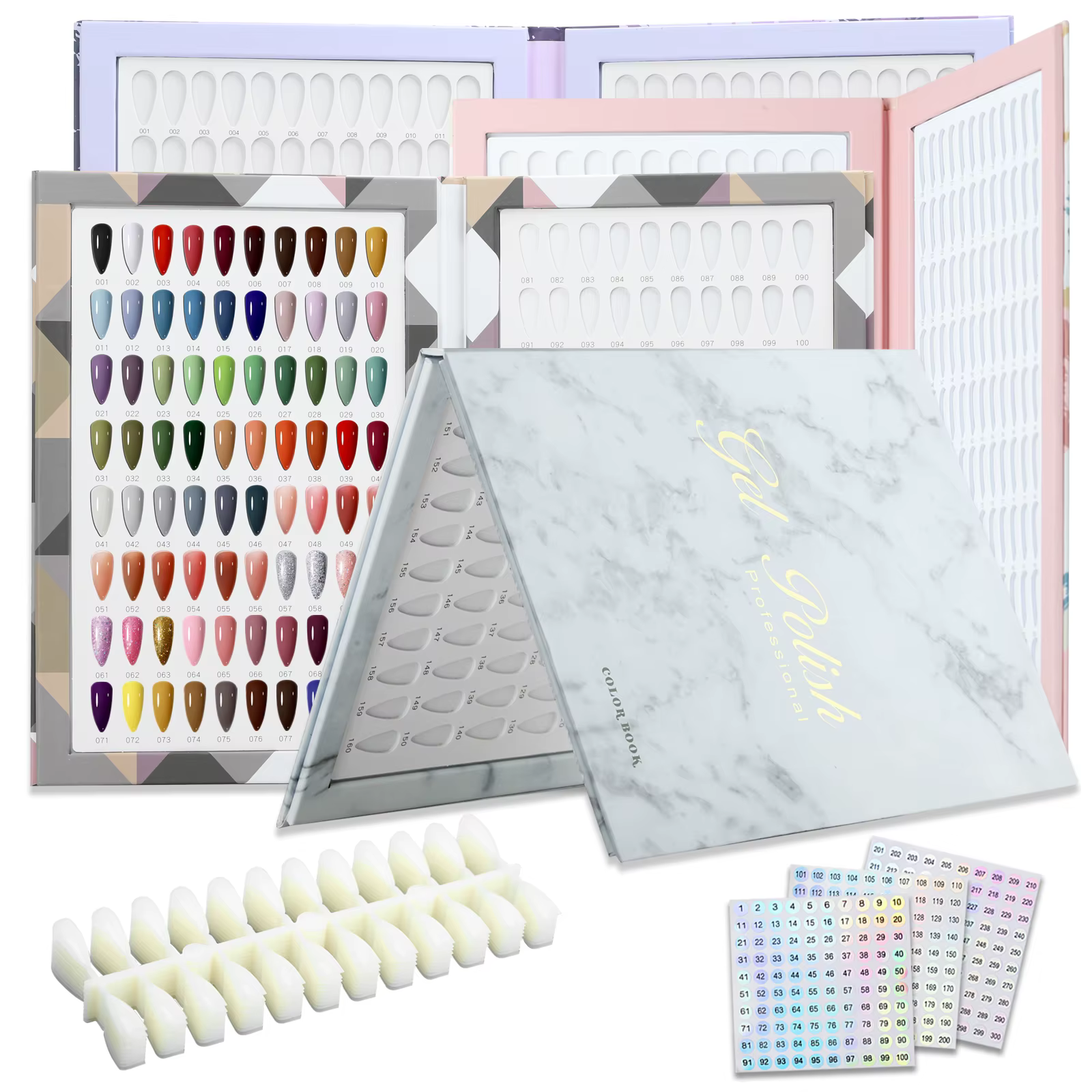 Livre d'exposition de faux ongles, 160/180/216 couleurs, livre de rangement de vernis à ongles, livr