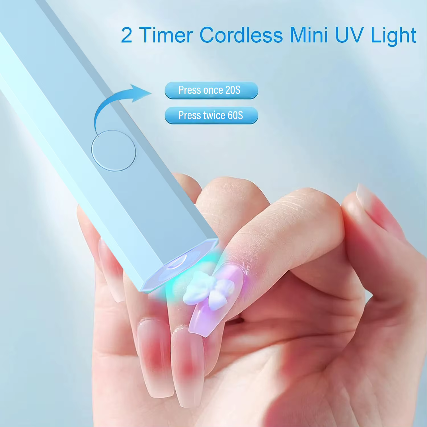 YIKOOLIN Mini lampe UV/LED portative pour manucure des ongles lampe à LED pour le durcier tous les o