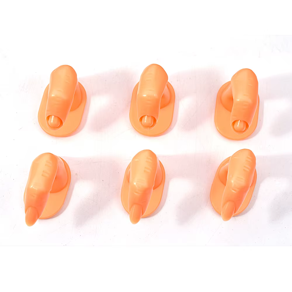 1 pièces en plastique doigt Mode manucure pratique doigt ongles mode débutants formation acrylique U