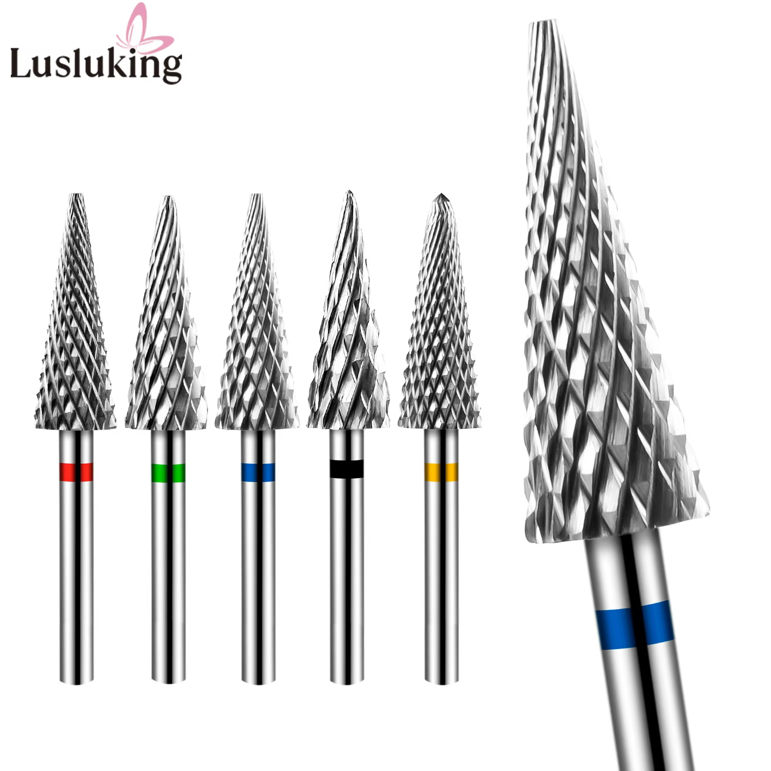 Forets à ongles en carbure de tungstène, pointe électrique, accessoire de manucure, fraises pour dis