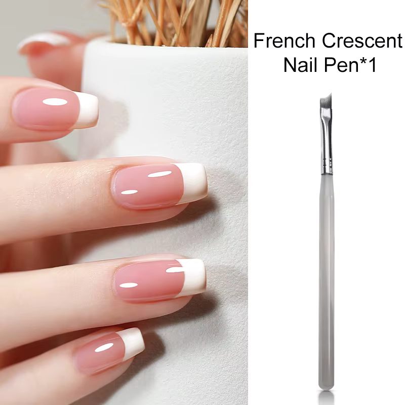 Pinceau de peinture triangulaire pour ongles, 1 pièce, pinceaux pour Nail Art, lignes françaises, ra