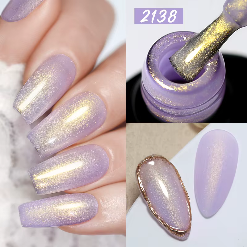 NailCo 10ml or rose perle coquille Base Gel vernis 10 couleurs Auroras 3D fil coquille Gel Semi Perm