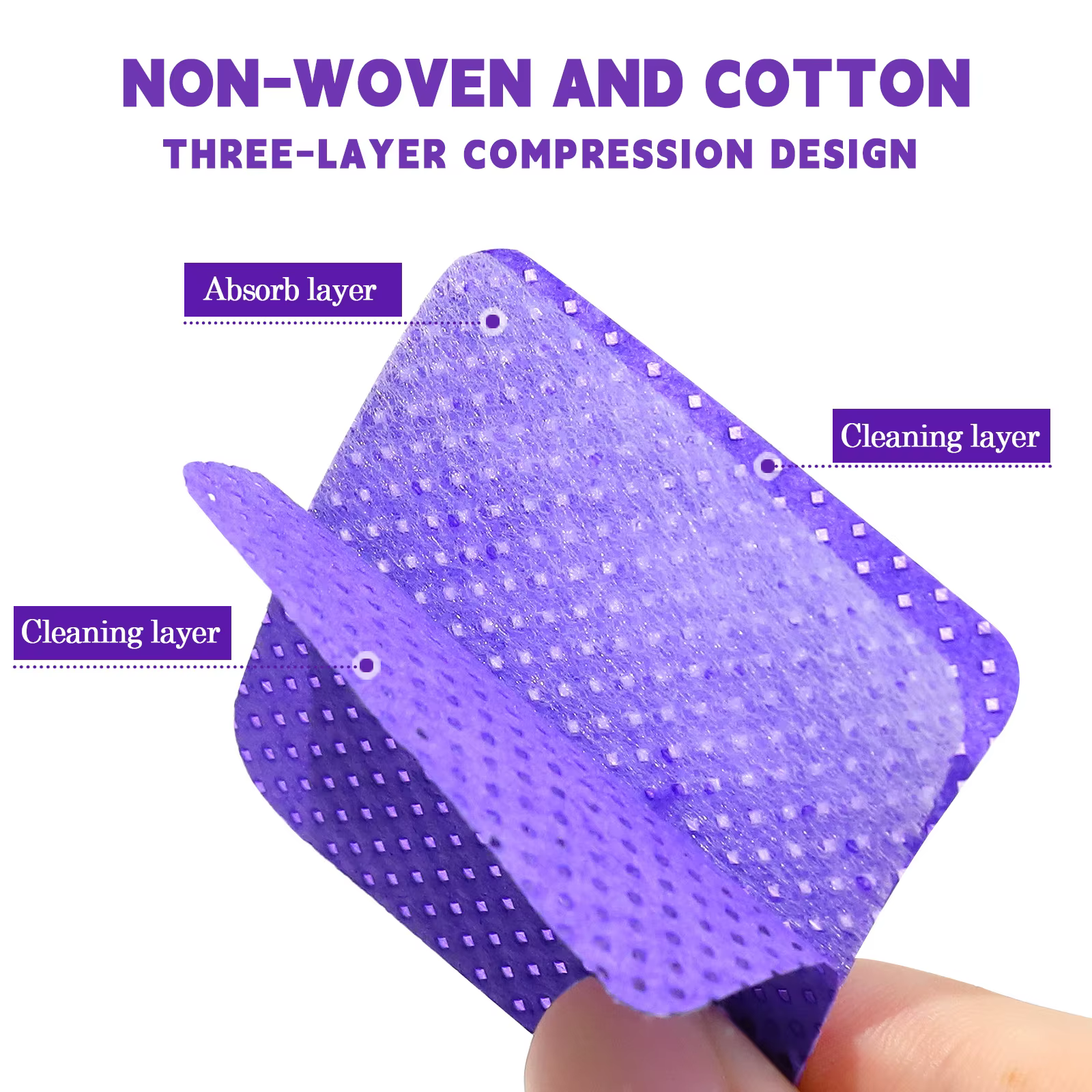 Dissolvant de vernis à ongles non pelucheux, lingettes en coton, dissolvant de pointes de Gel UV, ta