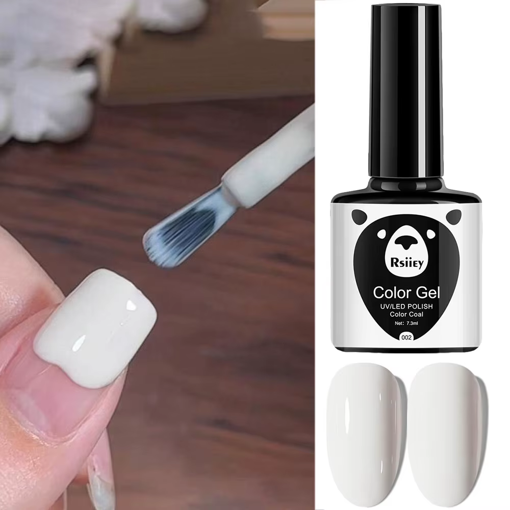 1 pièces 7.3ml vernis à ongles Gel blanc manucure française vernis Gel Semi Permanent tremper Gel UV