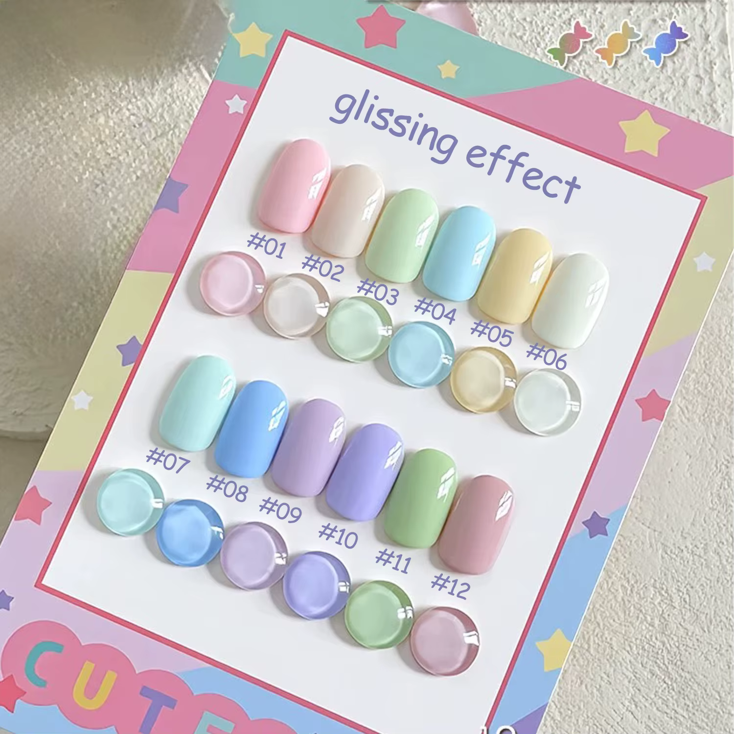 MIANEL 12ML Vernis à ongles gel nude bleu Candy Party 2026 Nouveau vert menthe Dopamine Macaron Coul