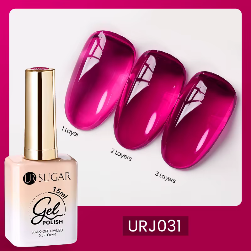UR SUGAR 15ml vernis à ongles Gel gelée rouge sang couleur translucide cristal nu Gel vernis à ongle