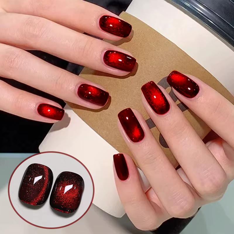 UR SUGAR 15ml rouge rose chat Gel magnétique vernis à ongles Semi Permanent tremper UV LED peinture