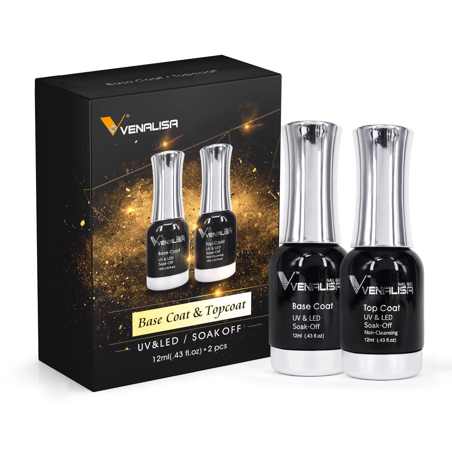 Venalisa 12ml TPO gratuit diamant couche de finition fourniture Nail Art émail Gel vernis à ongles b