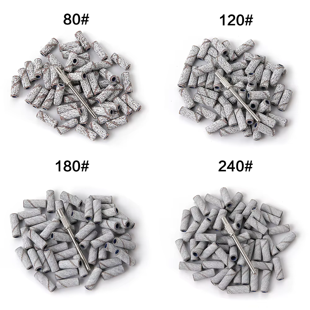 50/100 pièces 3mm petites bandes de ponçage des ongles ensemble pour forage des ongles fraisage manu