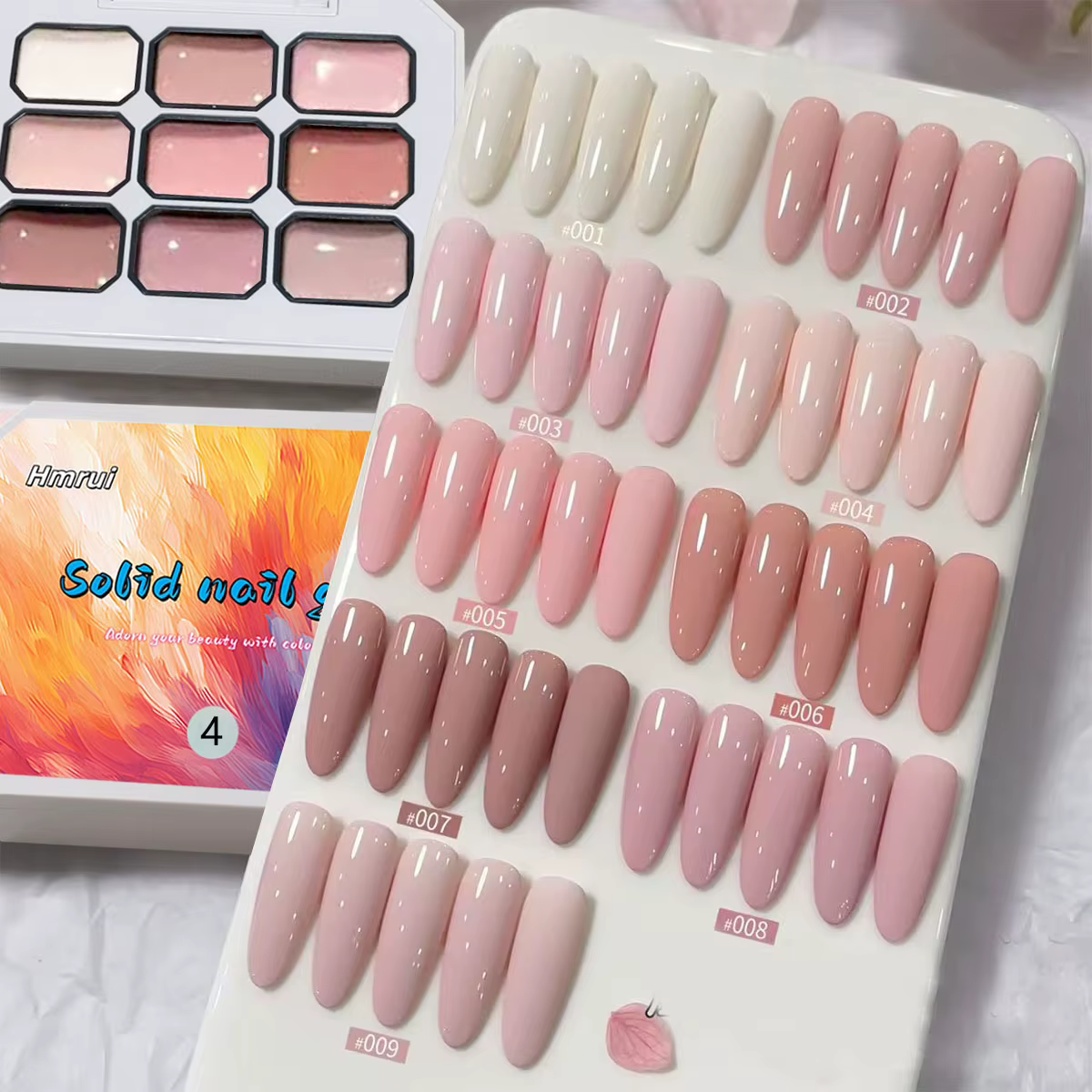1 pièce, 9 couleurs, nouveau vernis à ongles gel rose uni populaire, semi-permanent, gel UV&LED, cad