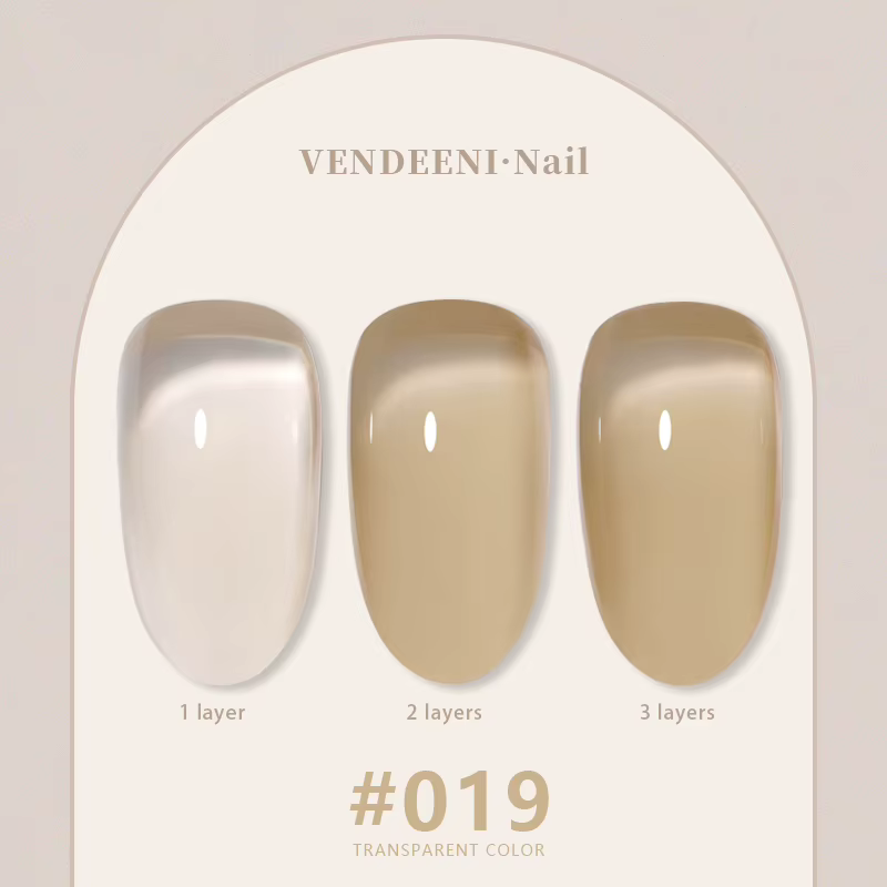 Vendeeni 24 Couleurs Jelly Gel Transparent Vernis À Ongles Nude Rose Couleur De La Peau UV Soak Off 