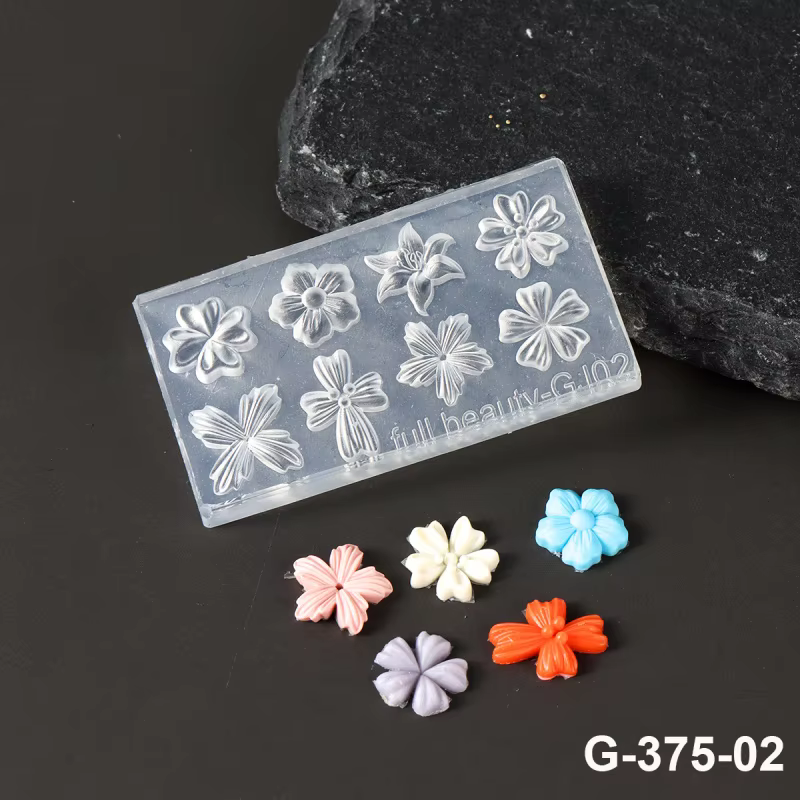 Moule à ongles en silicone pour pétales de fleurs de printemps, fleur de lys, conception florale de
