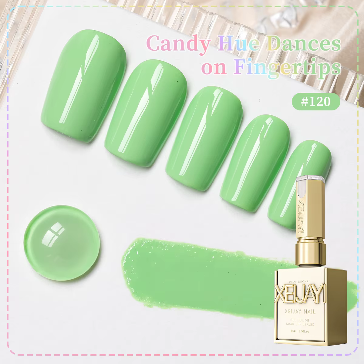 1/6 pièces printemps et été manucure populaire chérie bonbons série 6 couleurs en option vernis à on