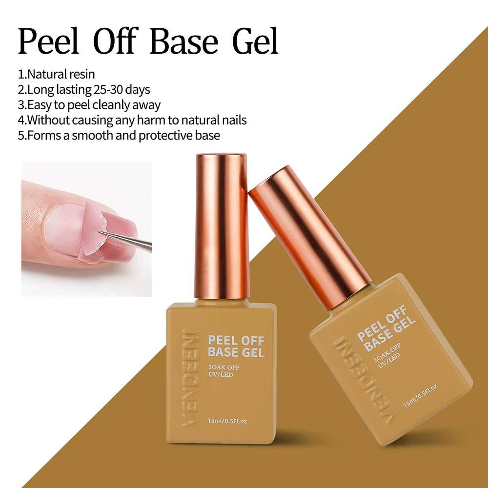 Vendeeni TPO HEMA FREE facile à décoller Base couche Gel vernis à ongles pas besoin dissolvant UV tr