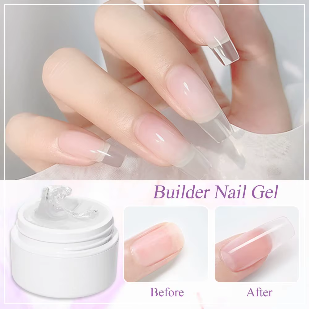 Gel constructeur solide rose/clair/blanc pour ongles Gel dur Extension constructeur Gel pour ongles,