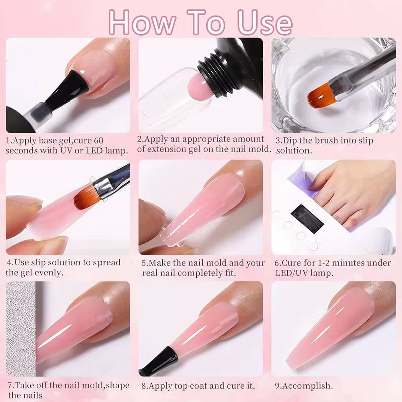 30ml gelée nue Extension Gel ongles construire Poly acrylique Gel UV LED vernis Gel pour étendre les