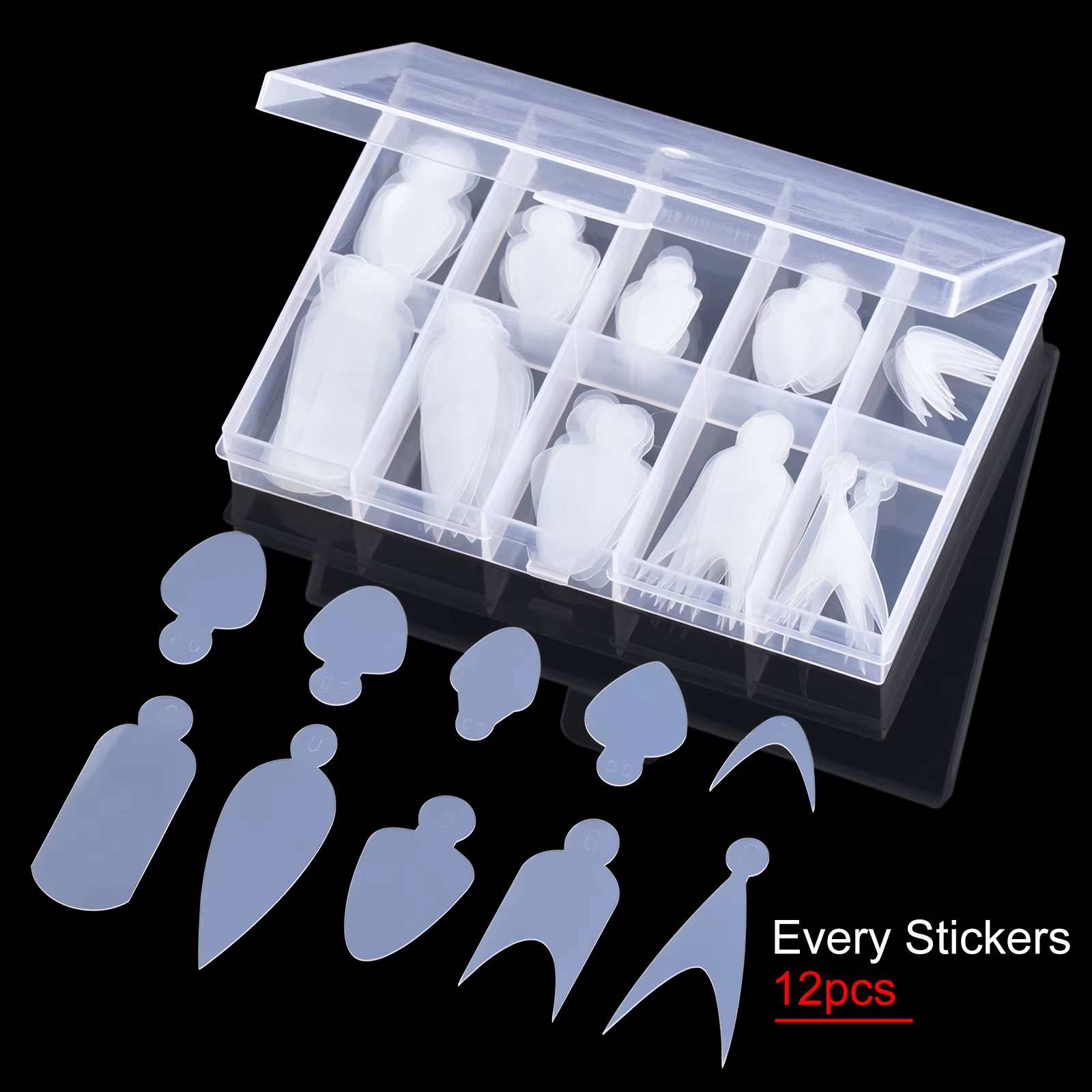 TP 60/120 pièces moule en Silicone pour ongles français réutilisable pour système Duet ongles double