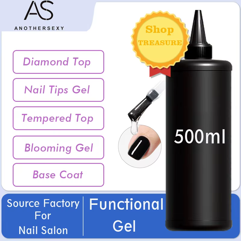 AS 500ml haute qualité Nail Art tremper UV/LED sans essuyer couche de finition Gel vernis Base mante