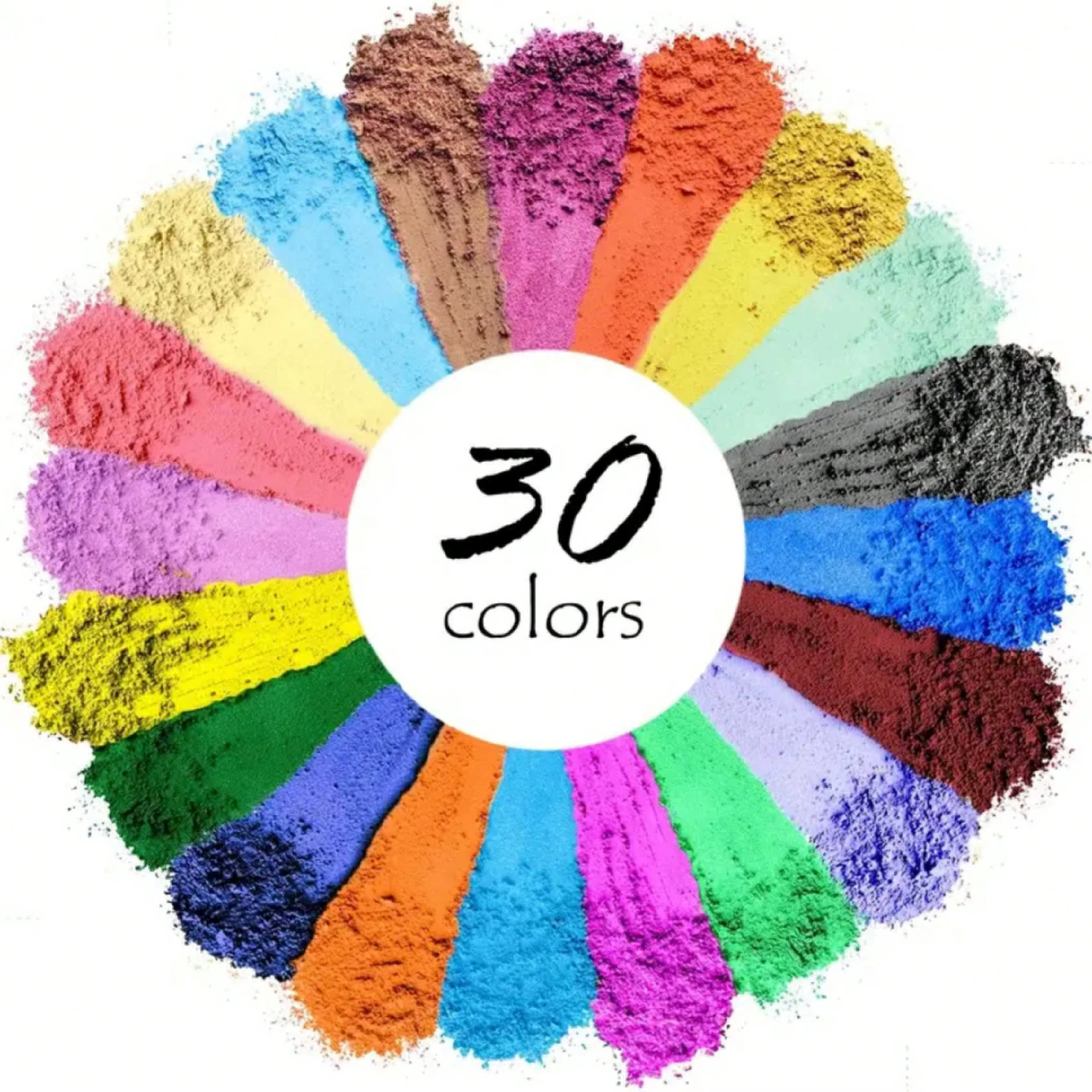 Ensemble de pigments en poudre de mica 30 couleurs - Teintes vibrantes et non répétitives, adaptées 