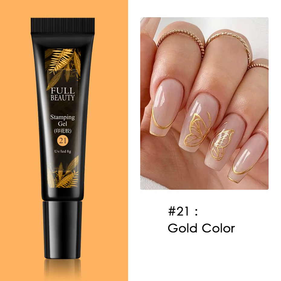 Plaques d'estampage fluorescentes, ensemble de manucure pour vernis à ongles en Gel, laque hybride p