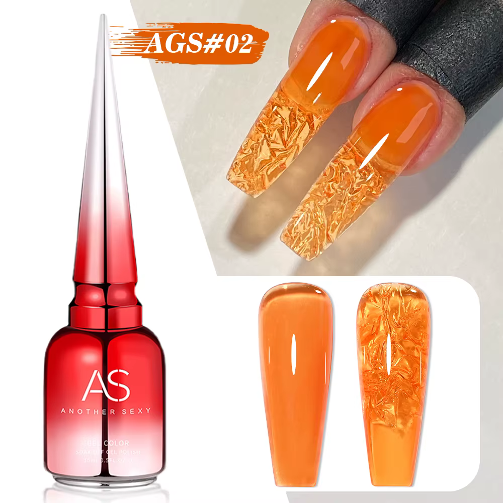 AS 15ml vernis à ongles été ongles gelée couleur Semi Transparent nouvelle formule végétalienne Non 