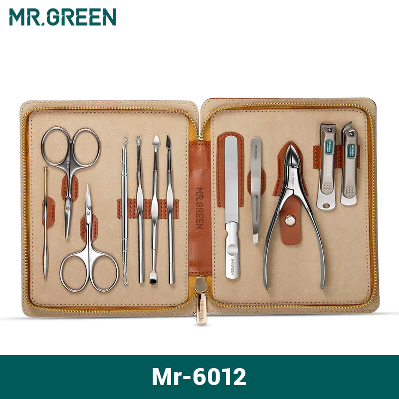 MR.GREEN – ensemble de manucure 12 en 1, Kit de fonctions complètes, ensembles de pédicure professio