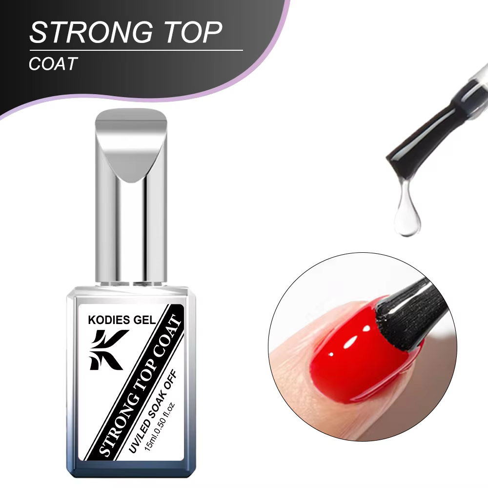 KODIES GEL – vernis à ongles en Gel, couche de finition forte, sans HEMA, finition Gel UV sans TPO