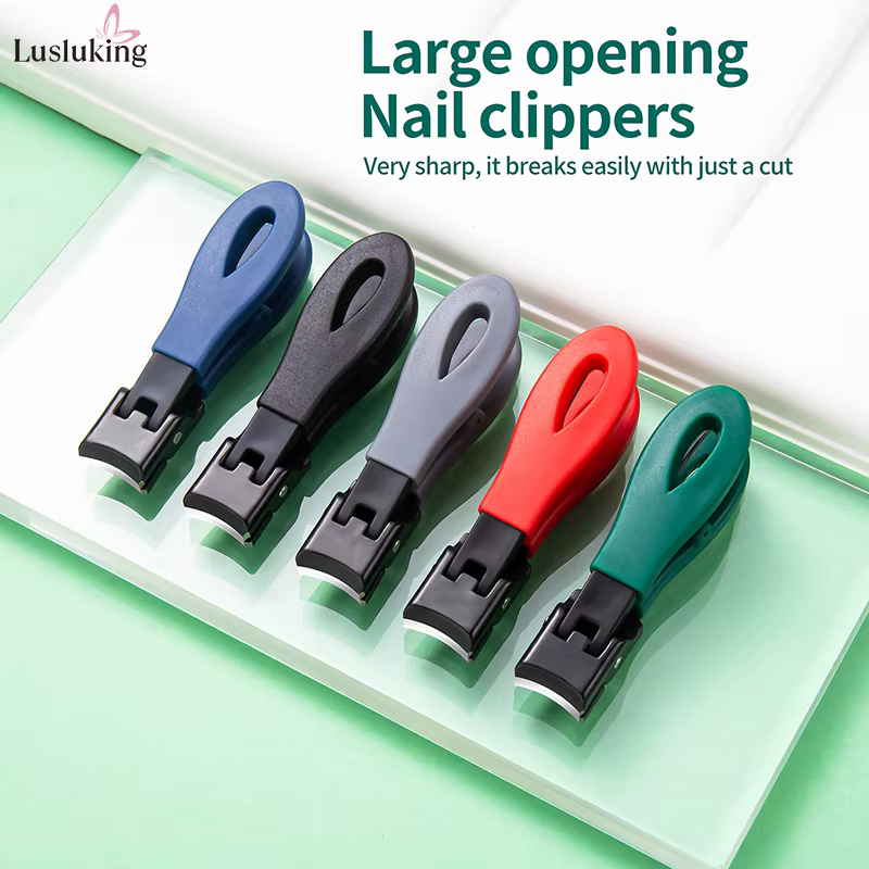 Coupe-ongles à grande mâchoire en acier inoxydable, outils de manucure, coupe-ongle, coupe-ongle, op