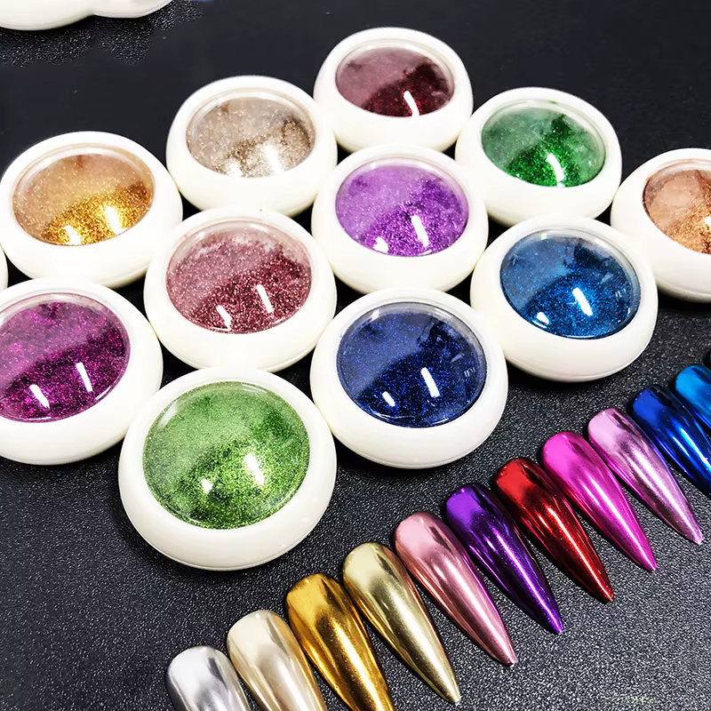 1 pot métallique miroir Chrome poudre à ongles holographique Laser argenté doré ongles frottant pail