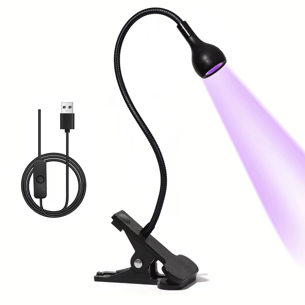 Lampe LED UV pour Séchage de Gel et Vernis à Ongles, Mini Lampe UV Portable USB Flexible à Clipser p