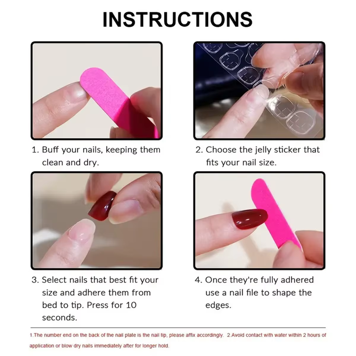 Faux ongles à paillettes roses, 24 pièces, Patch effrayant, crâne, amour, cœur, motif, ongles artifi