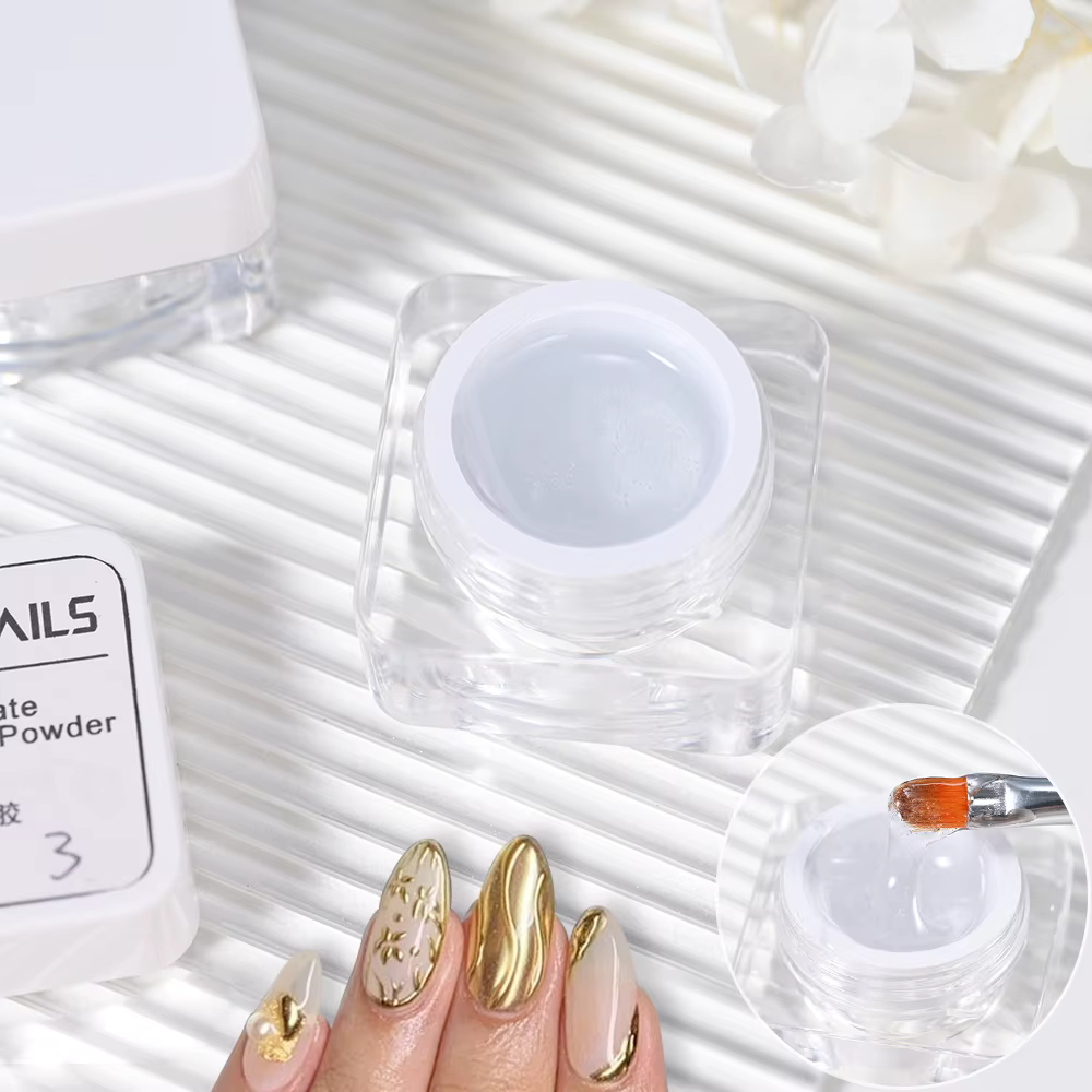 8 ml/pot semi-solide Chrome miroir poudre Gel longue durée fonction de photothérapie Gel pour ongles