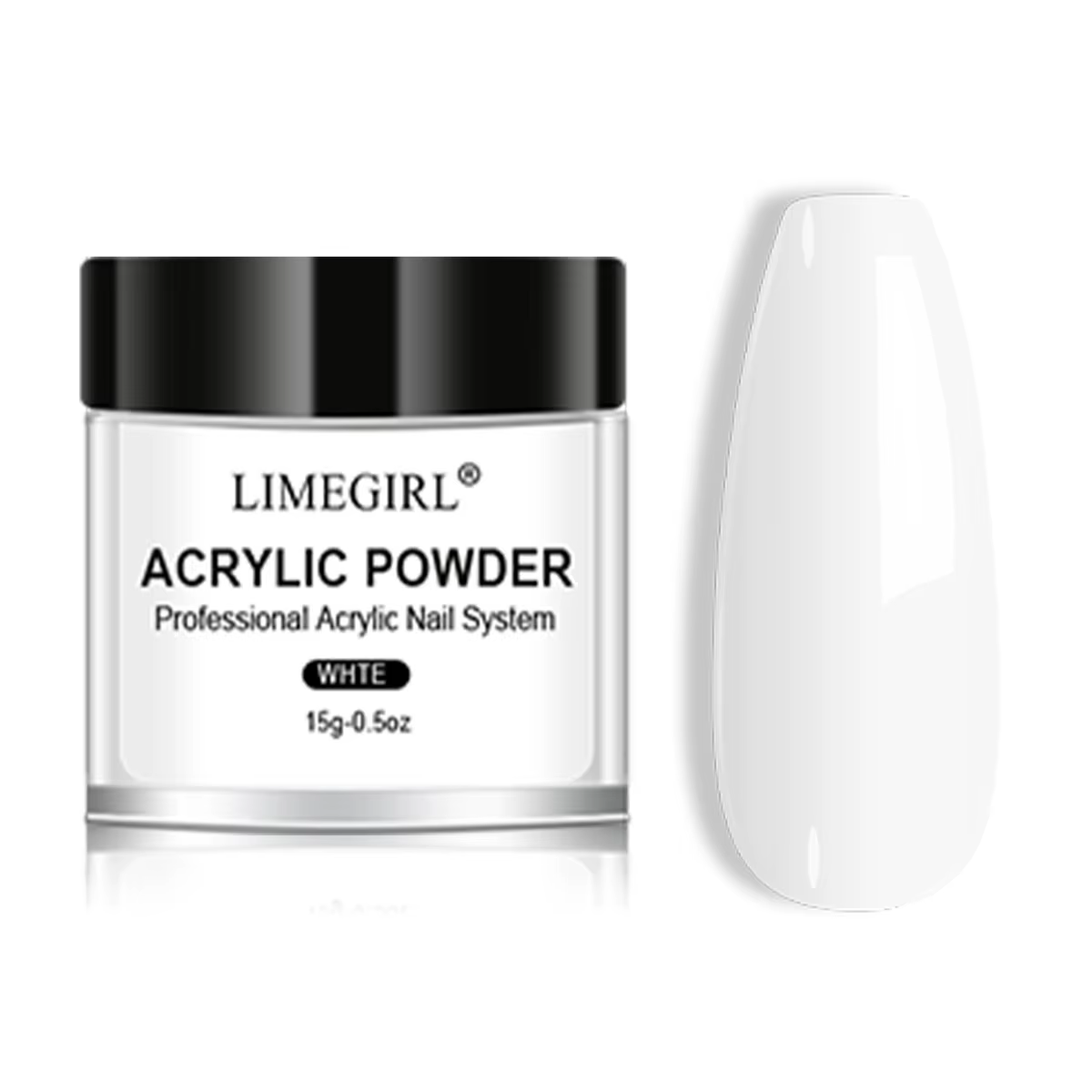 LIMEGIRL 5 couleurs poudre acrylique pour ongles professionnel rose clair blanc nu polymère pour Ext