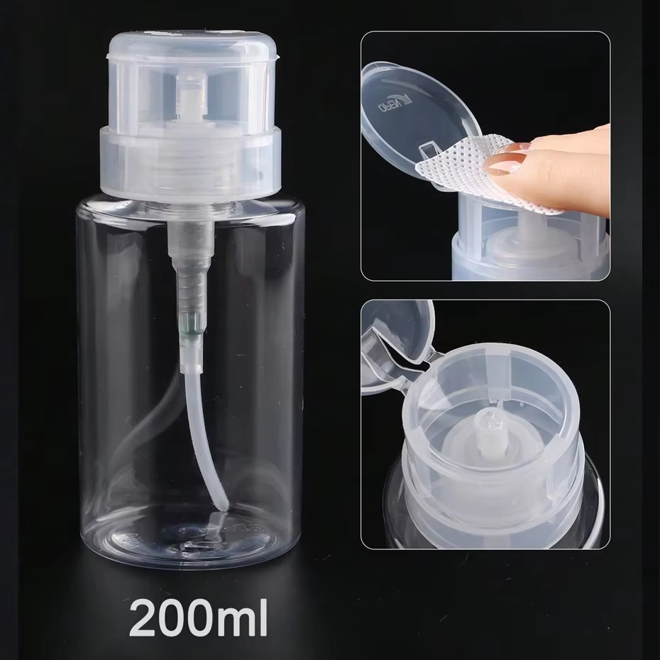 Bouteilles rechargeables de stockage d'ongles de 100 ml, distributeur de pompe à liquide vide, disso