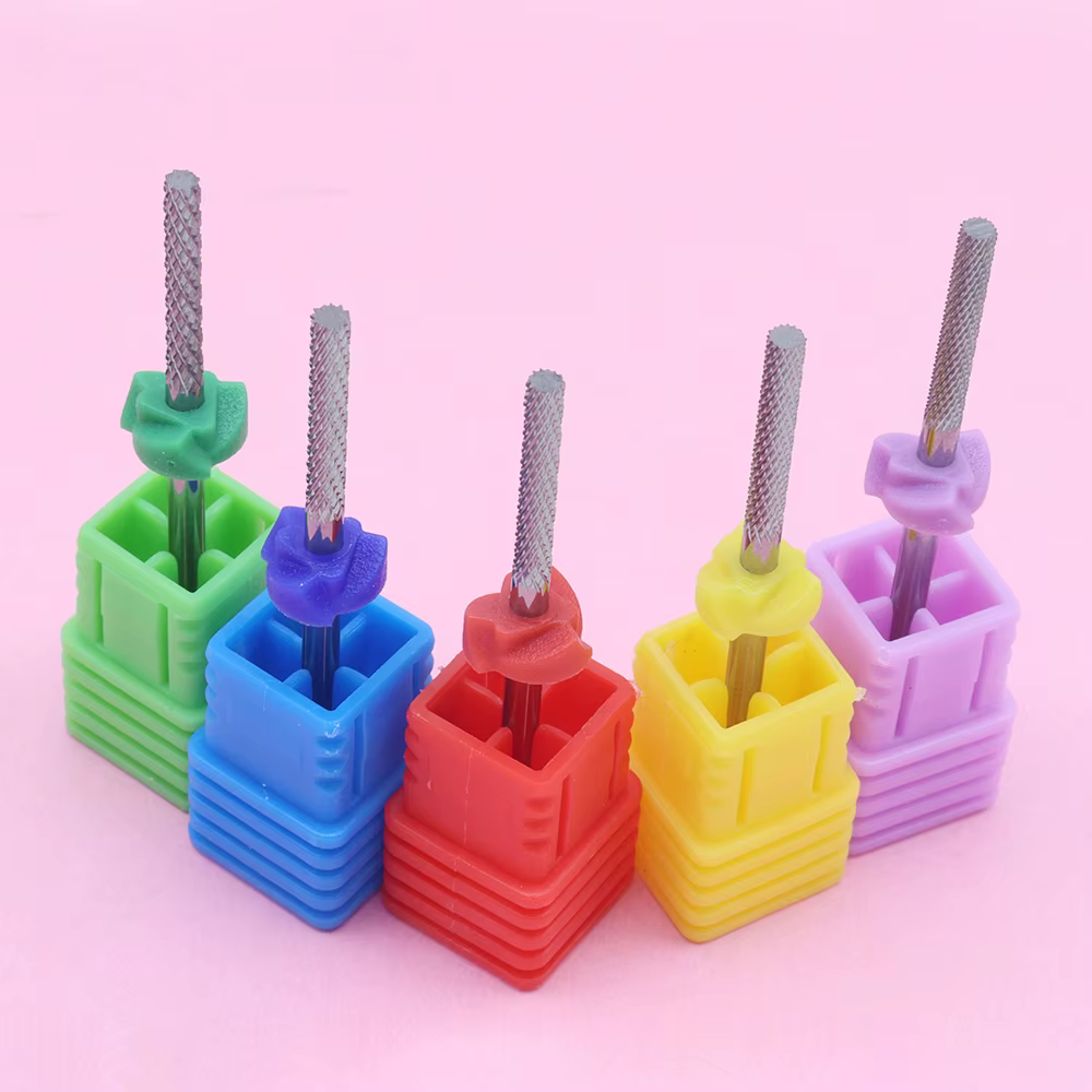 1 pièces forets à ongles de sécurité, forets à cuticules en carbure de tungstène de 3/32 ", rotation